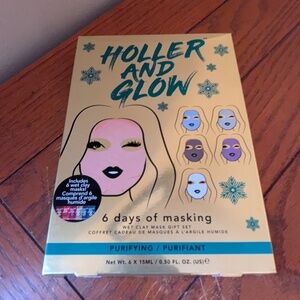 Share Holler and Glow 6 Days Of Masking Wet Clay Mask Gift Set Purifies & Revive
